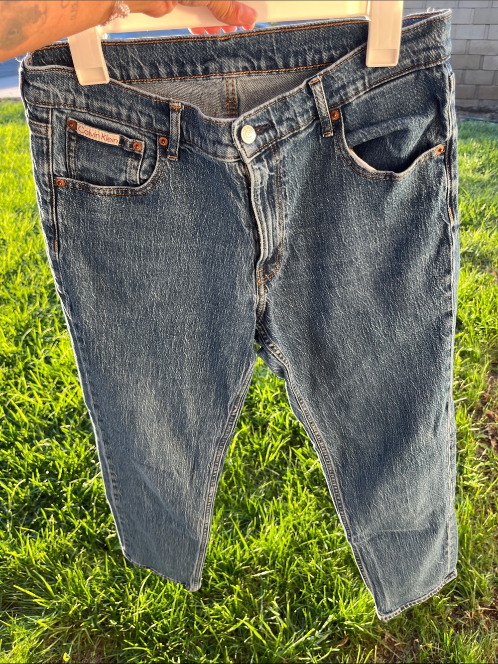 Calvin Klein Relaxed Fit Men's Dark Blue Denim Jeans
